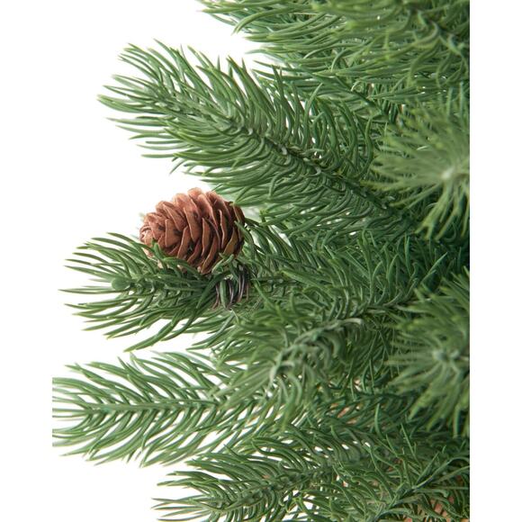 Mini Christmas Trees Frazer Fir 11.6 Inch Artificial Green Burlap Bases - Picture 4 of 6